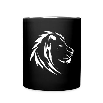 Tribal Lion - Full Colour Mug - black - Front
