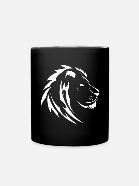 Tribal Löwe - Tasse einfarbig - Schwarz