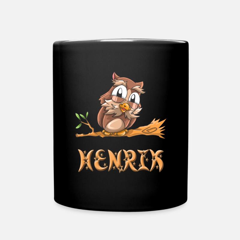 Hibou Henrik - Mug uni - noir