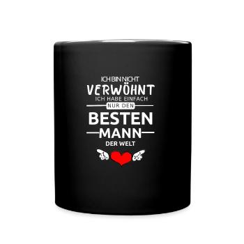 Bester Mann der Welt Valentinstag Geschenk Liebe - Tasse einfarbig - Schwarz - Vorne