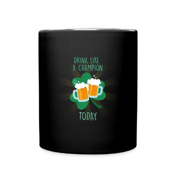 DRINK LIKE CHAMPION TODAY - Tasse einfarbig - Schwarz - Vorne