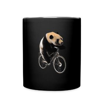 cycle animaux ours panda vélo Les enfants cadeaux de vélos - Mug uni - noir - Devant