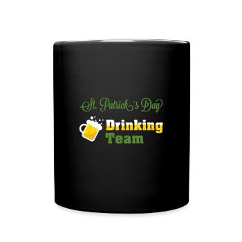 St. Patrick´s Day Trink Team - Tasse einfarbig - Schwarz - Vorne