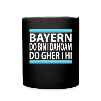 BAYERN - DO BIN I DAHOAM - Tasse einfarbig - Schwarz - Vorne