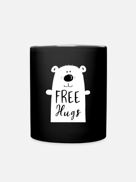 Free Hugs ours polaire - ours polaire - Enfants - Bébé - Mug uni - noir