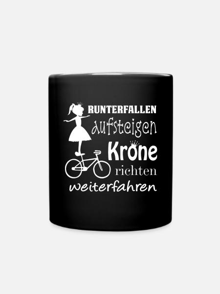 Kunstrad, Kunstradfahren, Krone richten - Tasse einfarbig - Schwarz