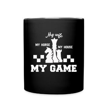 Chess Springer Checkers Rook Game Gift - Mug uni - noir - Devant