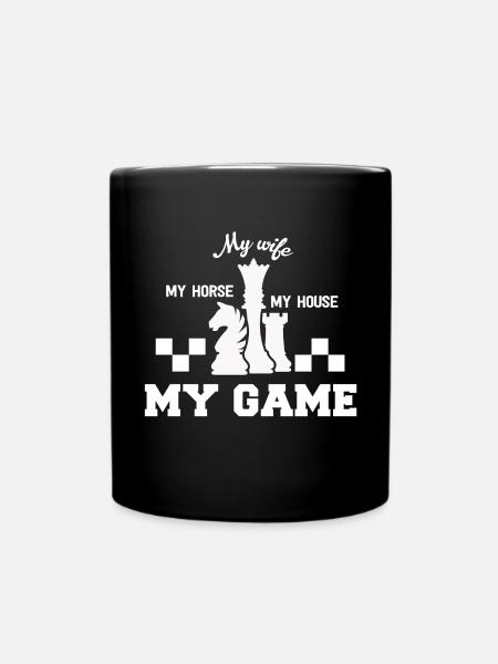 Chess Springer Checkers Rook Game Gift - Mug uni - noir