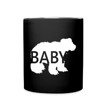 Baby Bär Weiss Tolle Geschenkidee - Tasse einfarbig - Schwarz - Vorne