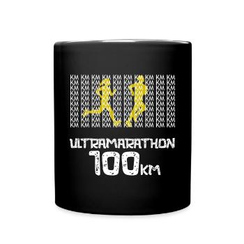 Ultramarathon 100 Kilometer Ultralaufen Geschenk - Tasse einfarbig - Schwarz - Vorne