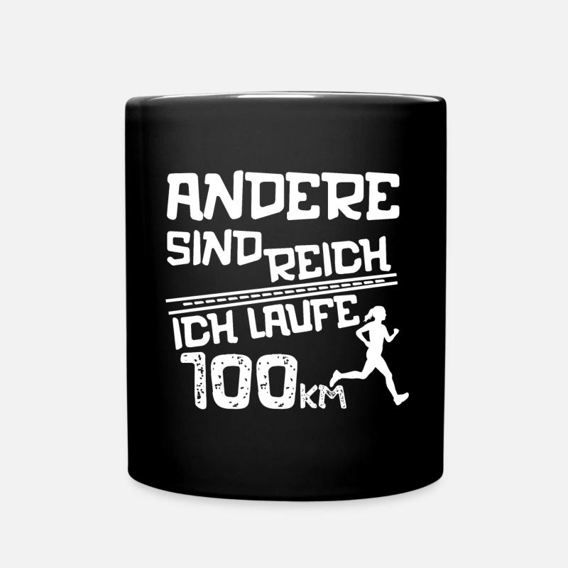 Ultramarathon 100 Kilometer Ultralaufen Geschenk - Tasse einfarbig - Schwarz