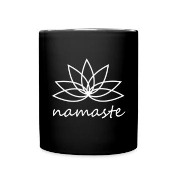 Namaste - Tasse einfarbig - Schwarz - Vorne