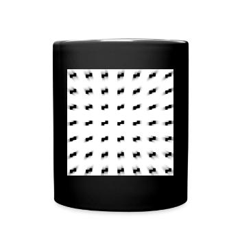 Schwarzweiß Kunst - Tasse einfarbig - Schwarz - Vorne