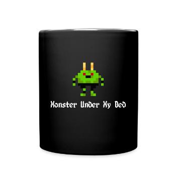 8-Bit Monster (Monster Under My Bed) - Full Colour Mug - black - Front