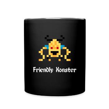 8-Bit Monster (Friendly Monster) - Full Colour Mug - black - Front