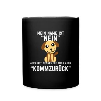Süßer Hund Hündchen Tier Hundeerziehung Geschenk - Tasse einfarbig - Schwarz - Vorne