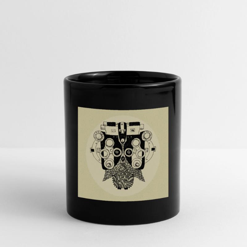 Phoropter Eule Poster Tasse einfarbig