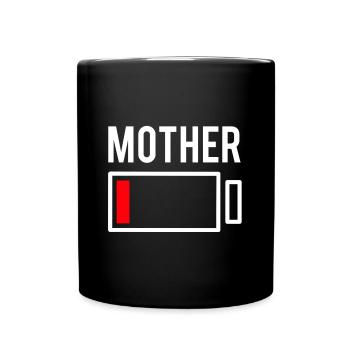 Mutter Mama Muttertag Mami Partnerlook Verlobung - Tasse einfarbig - Schwarz - Vorne