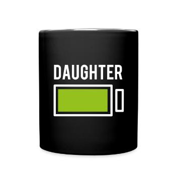 Tochter Partnerlook Familienlook Famillie Mädchen - Tasse einfarbig - Schwarz - Vorne