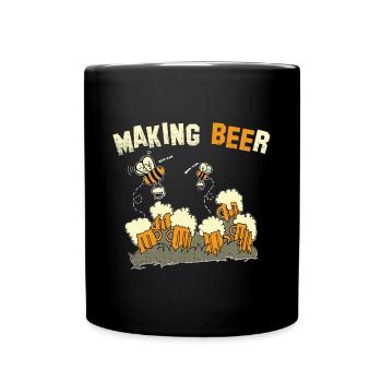 Bière faisant des cadeaux beekeepers abeille drôle - Mug uni - noir - Devant