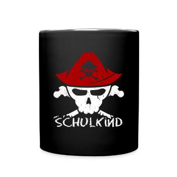 Kita Abgänger Schulkind Einschulung Kindergarten - Tasse einfarbig - Schwarz - Vorne