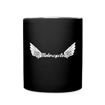 Motocyclistes biker ailes - Mug uni - noir - Devant