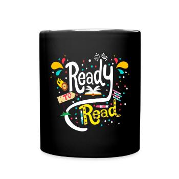 Cadeau drôle pour les amateurs de lecture de livres, prêt à lire - Mug uni - noir - Devant