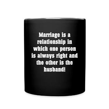 Marriage Shirt - Full Colour Mug - black - Front