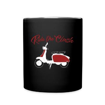 Motorroller - Tasse einfarbig - Schwarz - Vorne
