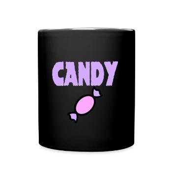 candy bonbon-Süßigkeit - Tasse einfarbig - Schwarz - Vorne
