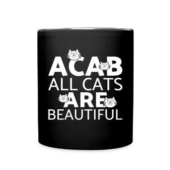Chat chaton miaou chat domestique oeil de chat - Mug uni - noir - Devant