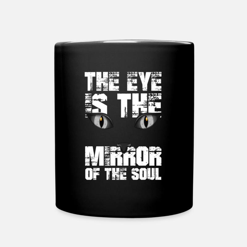 Chat chaton miaou chat domestique oeil de chat - Mug uni - noir