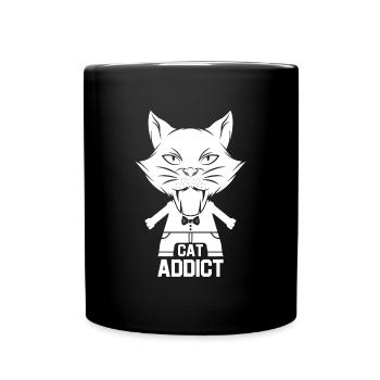 Chat chaton miaou chat domestique oeil de chat - Mug uni - noir - Devant