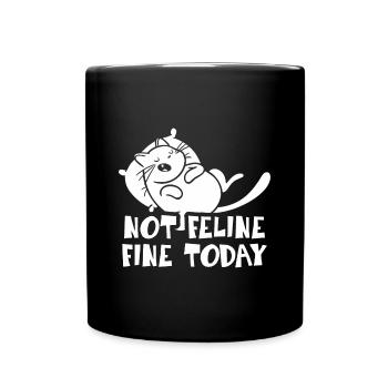 Cat Kitten Puss Kitten Pet Sick Gift - Full Colour Mug - black - Front