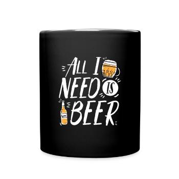 Bier Beer Trinkspruch Geschenk Alkohol - Tasse einfarbig - Schwarz - Vorne