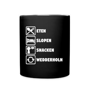 bas-allemand - Mug uni - noir - Devant