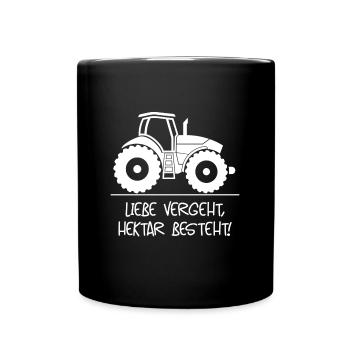 Love passes by hectares consists of farmer Farmer farmer - Full Colour Mug - black - Front