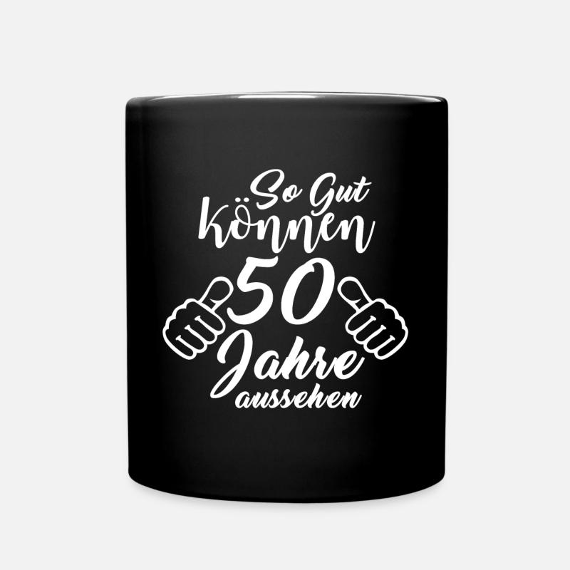 50. Geburtstag - Tasse einfarbig - Schwarz