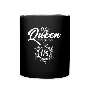 18ème fille d'anniversaire - Mug uni - noir - Devant