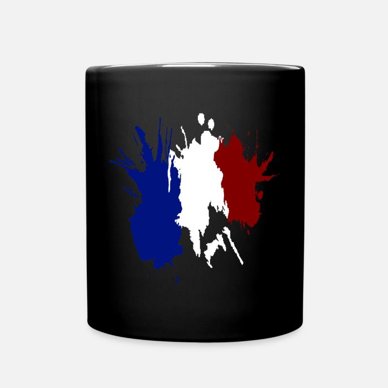Drapeau Tricolore France - Mug uni - noir