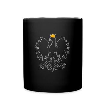 Polen Polska polnisches Wappen Patriotismus Adler - Tasse einfarbig - Schwarz - Vorne