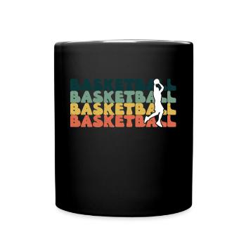 Basketball Basketballer Basketballmannschaft - Tasse einfarbig - Schwarz - Vorne