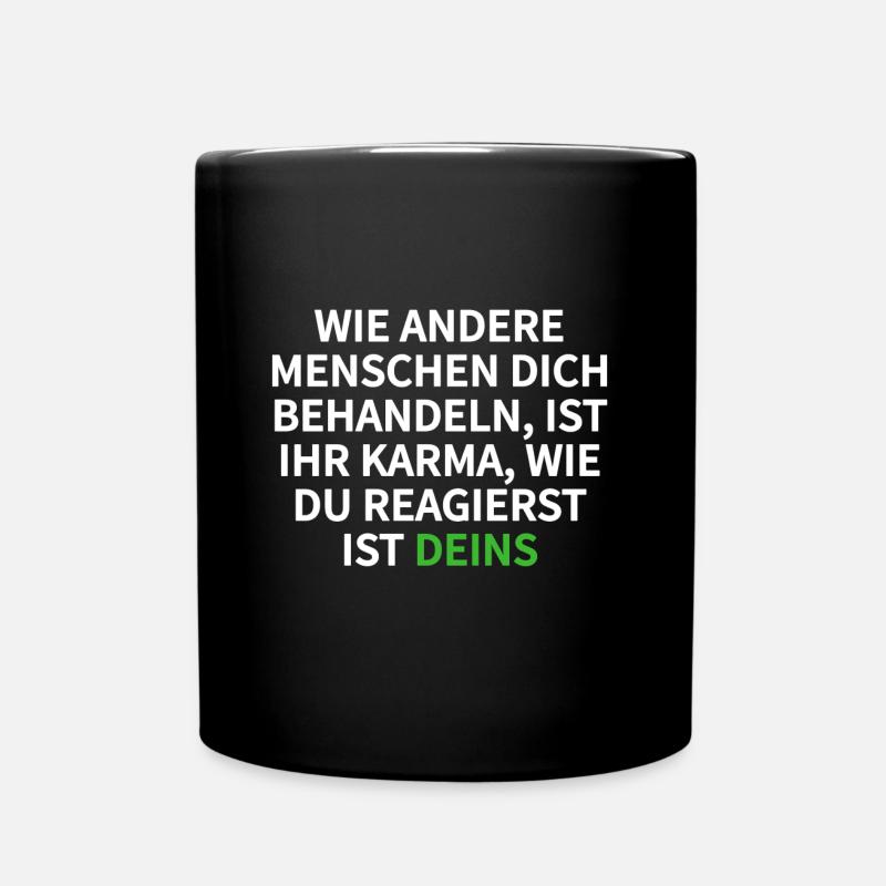 Karma - Tasse einfarbig - Schwarz