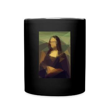Mona Lisa - Dreieck - Tasse einfarbig - Schwarz - Vorne
