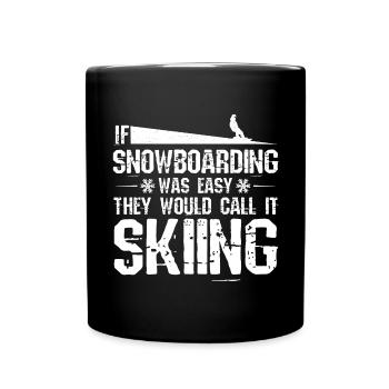 Snowboarding Snowboarding Snowboarding Snowboarder - Full Colour Mug - black - Front