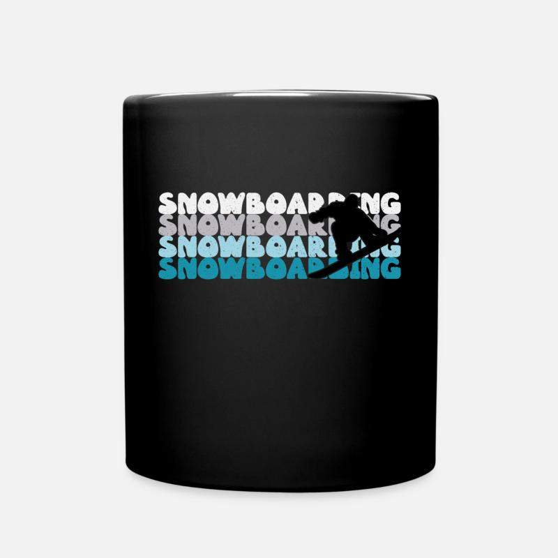 Snowboard Snowboard Snowboard - Mug uni - noir