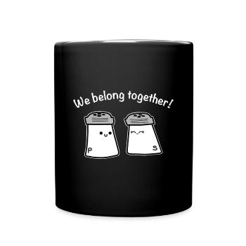 Liebe Beziehung Salz Pfeffer - Tasse einfarbig - Schwarz - Vorne