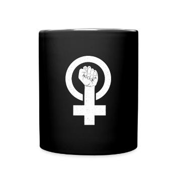 Feminist feminism feminist - Full Colour Mug - black - Front