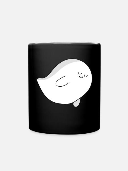 Halloween Geist Ghost Grusel Geschenk - Tasse einfarbig - Schwarz