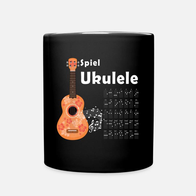 Ukulele chords - Tasse einfarbig - Schwarz